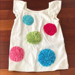 Gymboree white polka dot tank